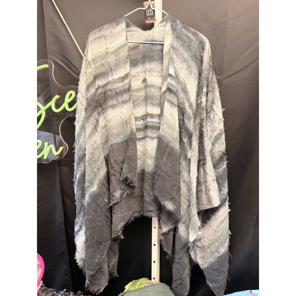 Chic Gray Women's Poncho